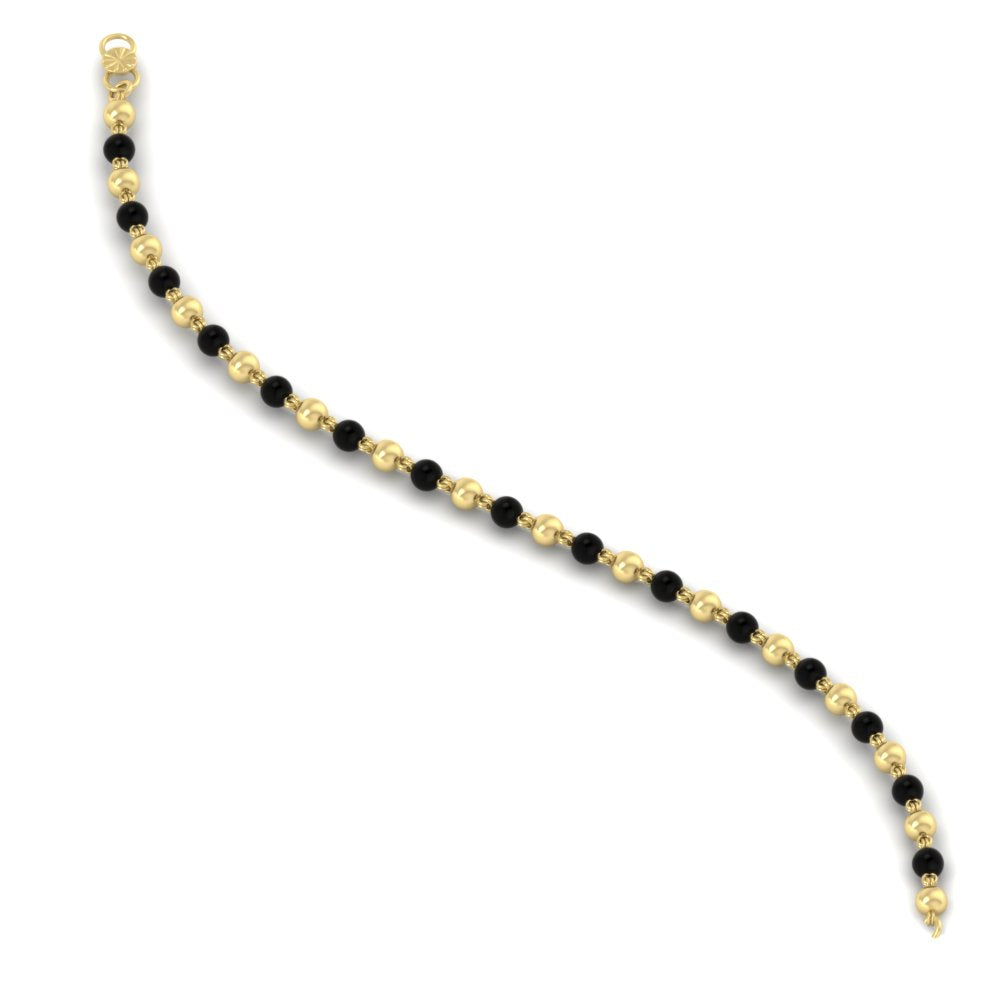 Black & Gold Beads Baby Bracelet