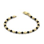 Load image into Gallery viewer, Black &amp; Gold Beads Baby Bracelet
