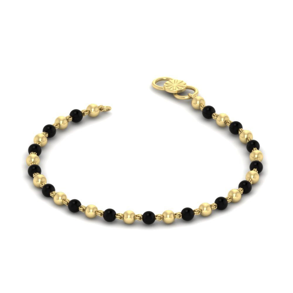 Black & Gold Beads Baby Bracelet