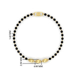 Load image into Gallery viewer, 3 Oval Gold Black Beads Baby Bracelet
