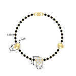 Load image into Gallery viewer, Round Diamond &amp; Black Beaded Pear Shaped Baby Bracelet
