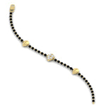 Load image into Gallery viewer, Round Diamond &amp; Black Beaded Pear Shaped Baby Bracelet
