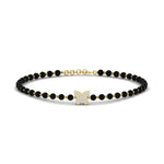 Load image into Gallery viewer, Diamond Butterfly Black Beaded Baby Bracelet
