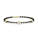 Load image into Gallery viewer, Star Diamond Black Beaded Baby Bracelet
