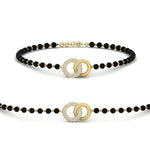 Load image into Gallery viewer, Charming Double Circle Black Beads Baby Bracelet
