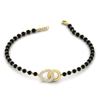 Load image into Gallery viewer, Charming Double Circle Black Beads Baby Bracelet
