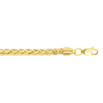 Load image into Gallery viewer, 14K Gold Diamond Cut 4.1mm Wide Lite Round Wheat Chain
