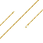 Load image into Gallery viewer, 14K Yellow Gold 2.4mm Lite Round Wheat Chain for Men and Women
