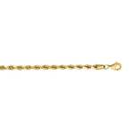Load image into Gallery viewer, 14K Gold 4mm Diamond Cut Royal Rope Chain Necklace
