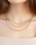 Load image into Gallery viewer, 3.7mm 14K Silky Gold Rope Chain Necklace
