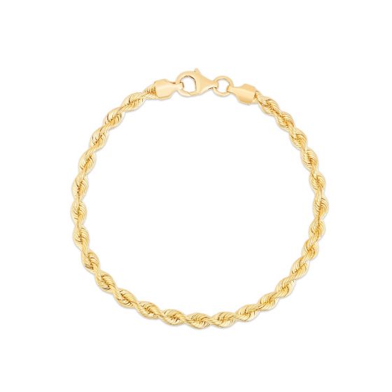3.7mm 14K Silky Gold Rope Chain Necklace
