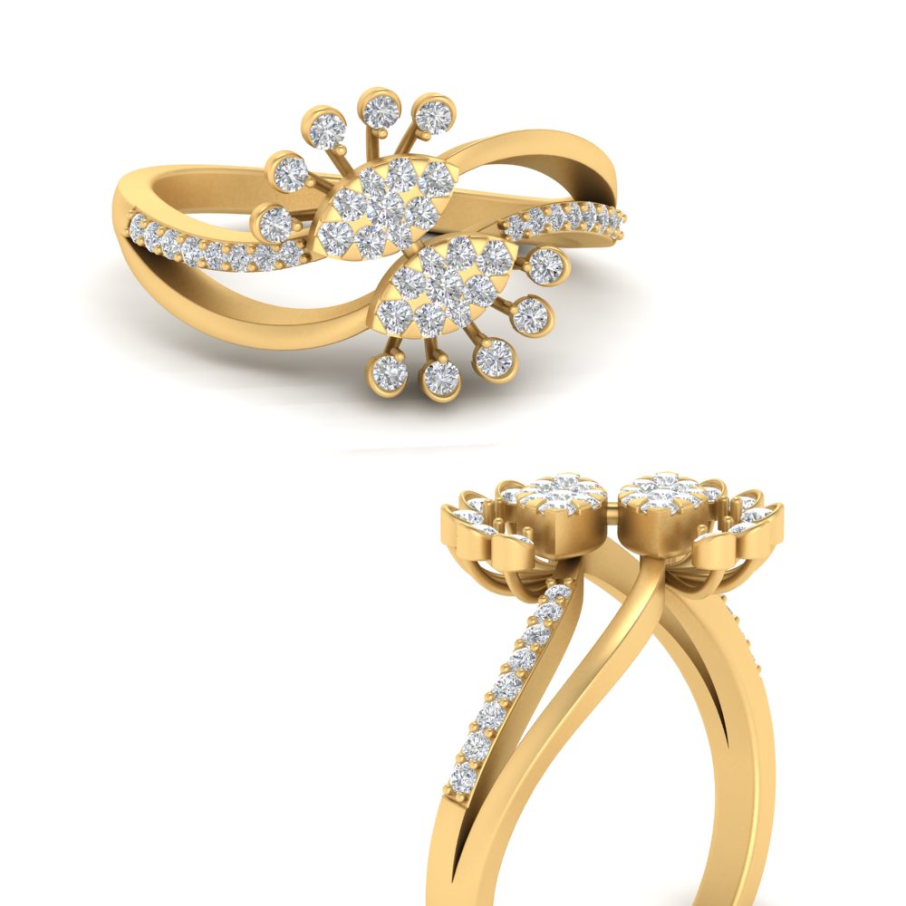 Buy Unique Diamond Ring, 1.43 CTW Flower Round Cut Moissanite Rose Gold Wedding  Ring for Women, Classic Ring Engagement Moissanite Ring Diamond Online in  India … | Unique diamond rings, Wedding rings