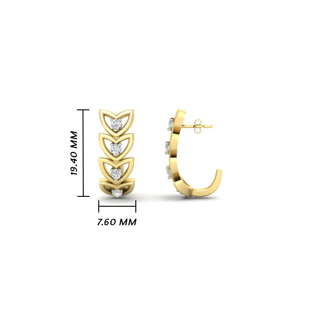 Buy YouBella Women Crystal Gold Plated Jewellery stylish Latest Design Style  2 Gold Earrings for Girl's and Women's Online at Best Prices in India -  JioMart.
