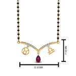 Load image into Gallery viewer, Mangalsutra Diamond Pendant Zodiac Sign
