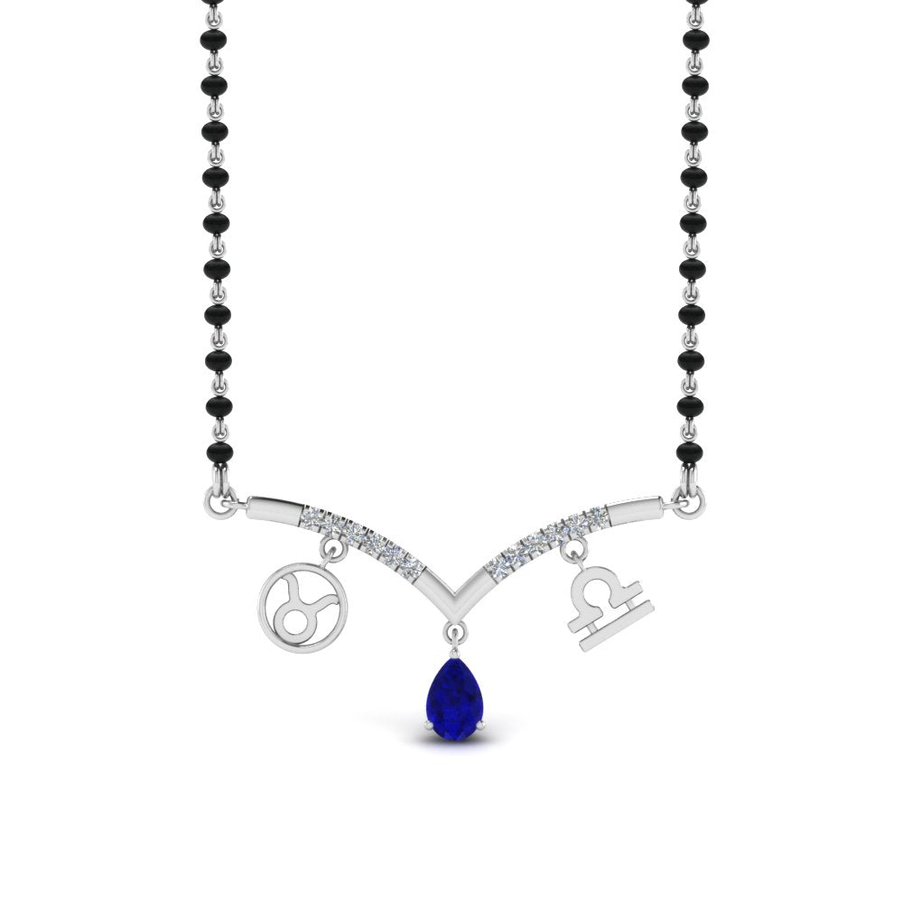 Mangalsutra Diamond Pendant Zodiac Sign