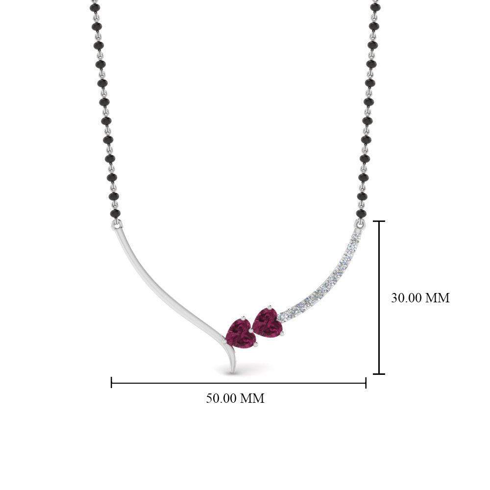 Heart Diamond Simple Mangalsutra Design