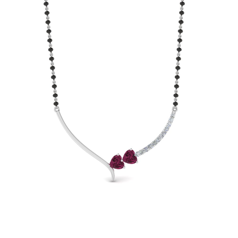 Heart Diamond Simple Mangalsutra Design