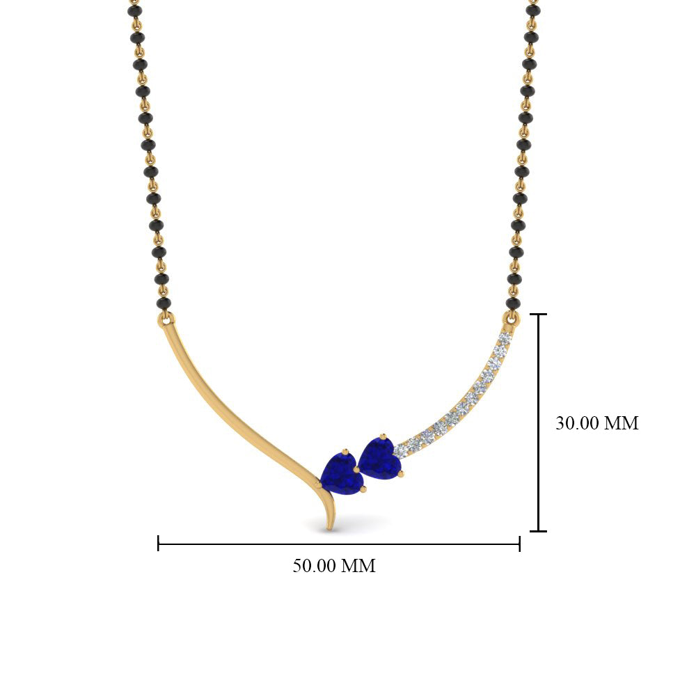 Heart Diamond Simple Mangalsutra Design