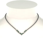 Load image into Gallery viewer, Twisted Diamond Necklace Mangalsutra
