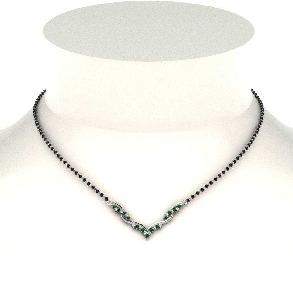 Twisted Diamond Necklace Mangalsutra