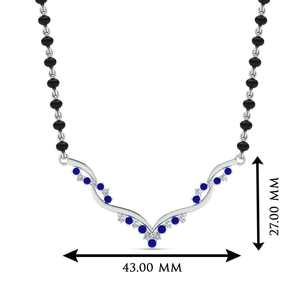 Twisted Diamond Necklace Mangalsutra