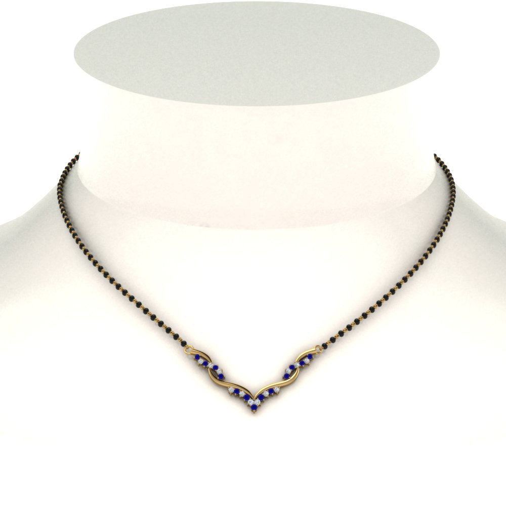 Twisted Diamond Necklace Mangalsutra