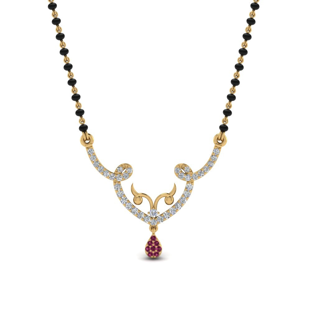 Unique Diamond Mangalsutra Pendant