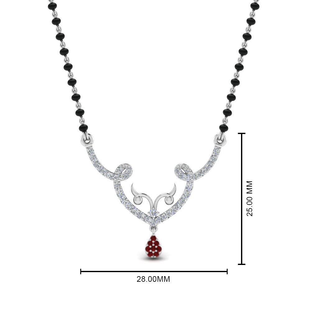 Unique Diamond Mangalsutra Pendant