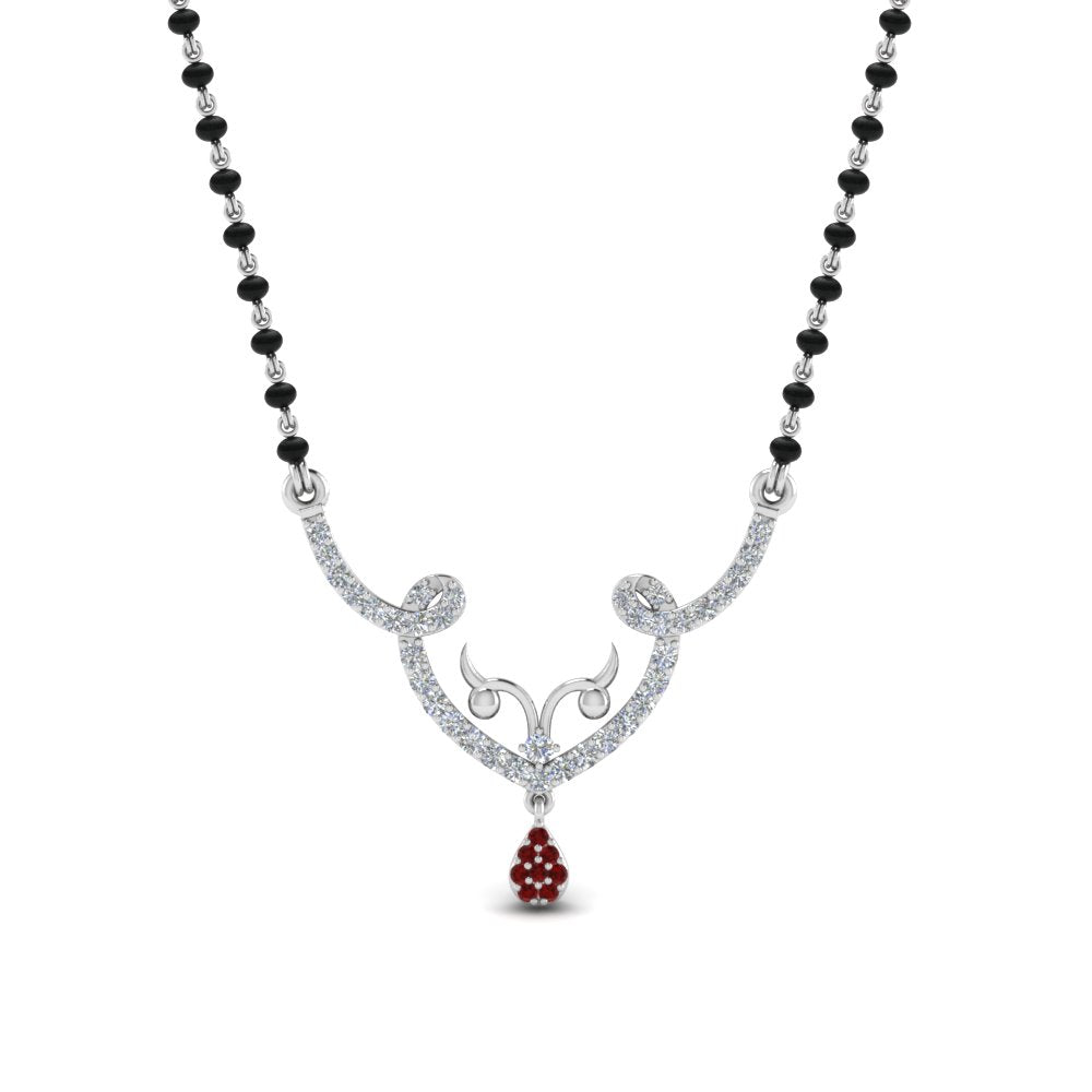 Unique Diamond Mangalsutra Pendant