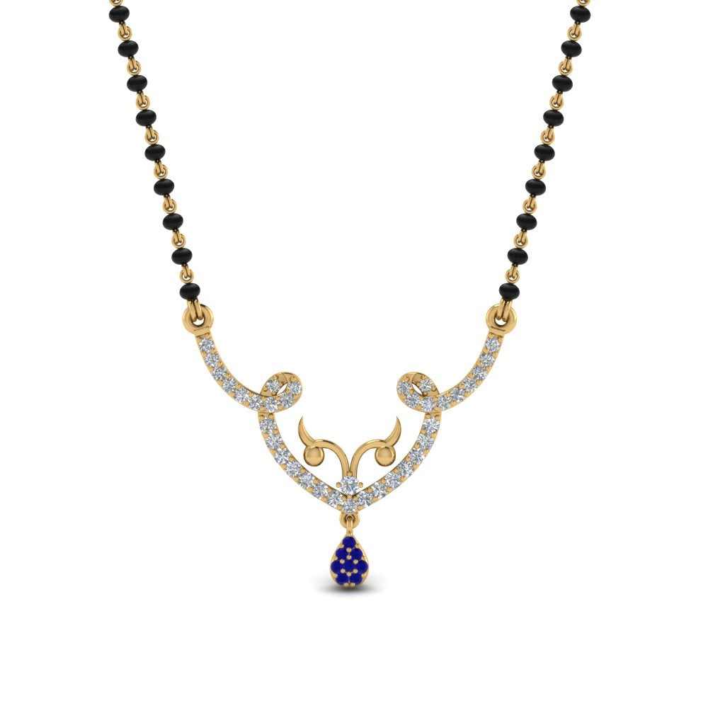 Unique Diamond Mangalsutra Pendant