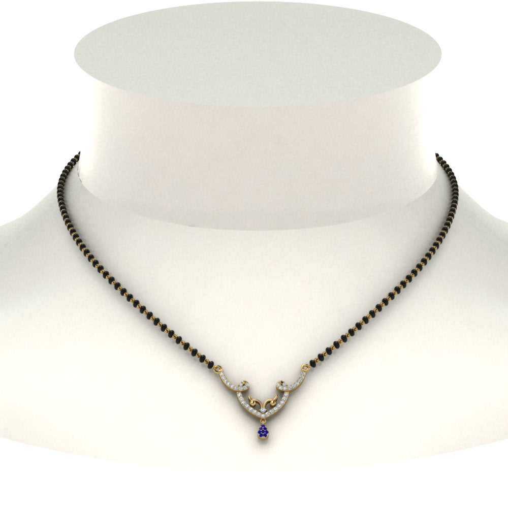 Unique Diamond Mangalsutra Pendant