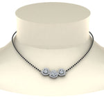 Load image into Gallery viewer, 3-Halo-Diamond-Heart-Mangalsutra
