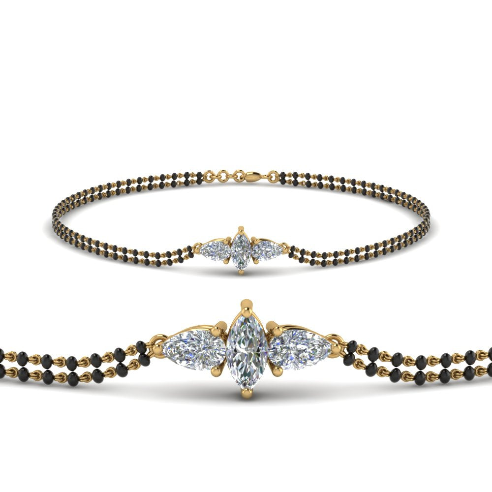 1 Gram Gold Plated Eye-catching Design Mangalsutra Bracelet For Women -  Style A234 – Soni Fashion®