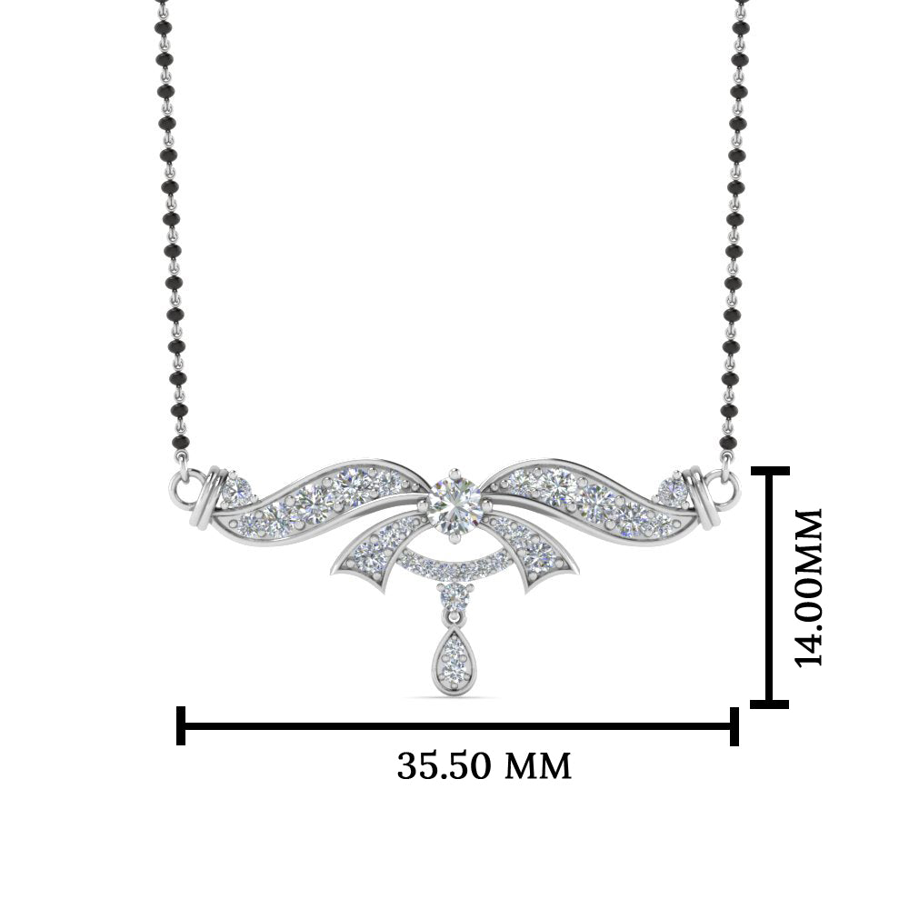 Fancy Diamond Mangalsutra Pendant