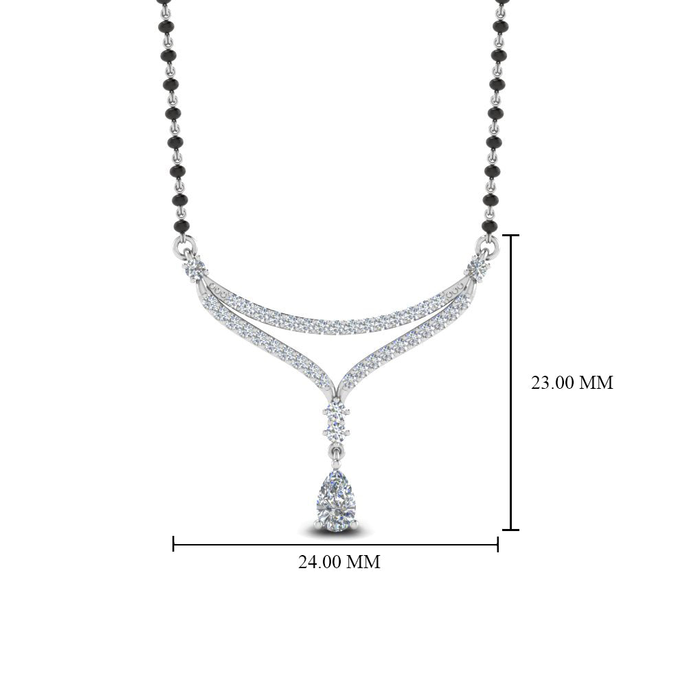 Pear-Drop-Diamond-Mangalsutra-Necklace