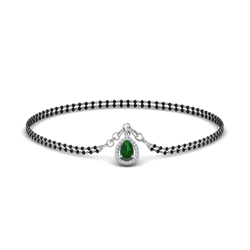 Art Deco Untreated Colombian Emerald and Diamond Bracelet | M.S. Rau