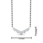Load image into Gallery viewer, V Shaped Bar Diamond Mangalsutra
